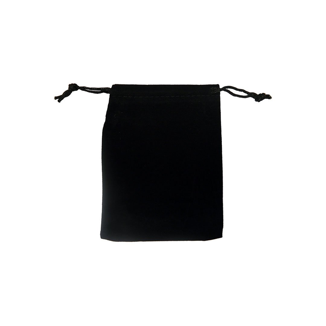 Black Velvet Jewellery Pouch, 90 mm wide | APL Packaging