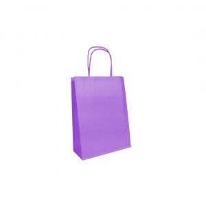 Purple Medium Twisted Handle Carrier Bags