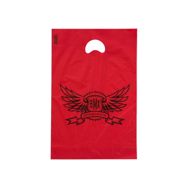 Printed Red Plastic Bags 30 Cm Wide Apl Packaging