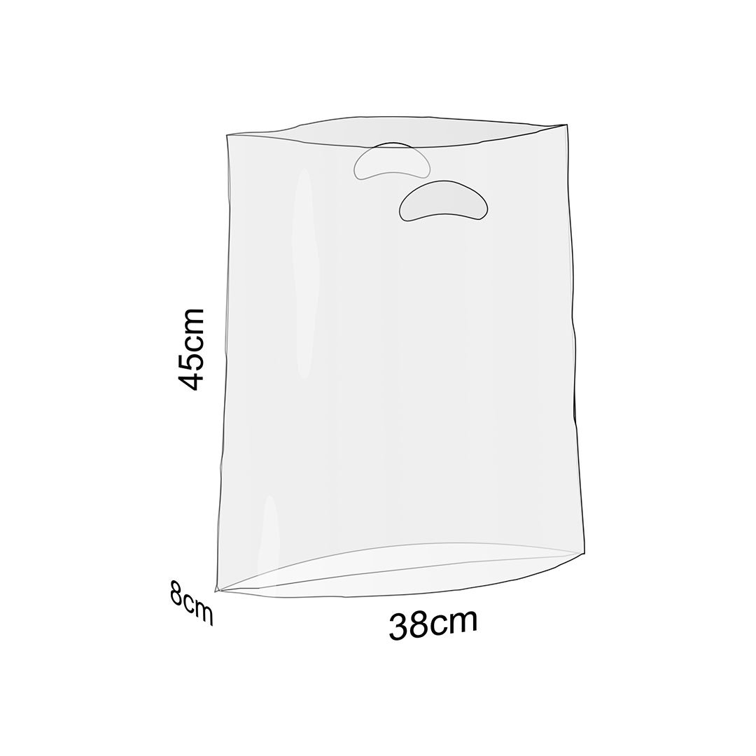 Clear Plastic Carrier Bags, 38 cm wide | APL Packaging