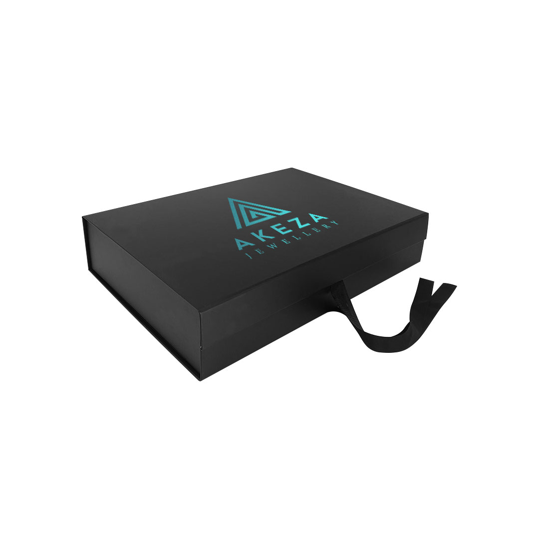 Hot Foil Printed Black Magnetic Boxes, 310 x 220 x 110 mm | APL Packaging